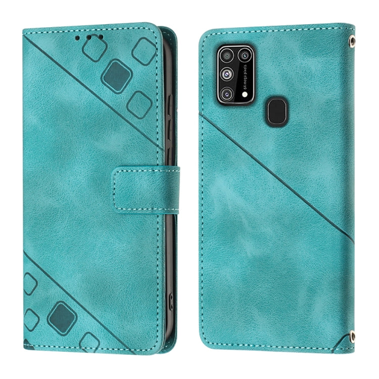 For Samsung Galaxy M31 / F41 / M21s Skin-feel Embossed Leather Phone Case