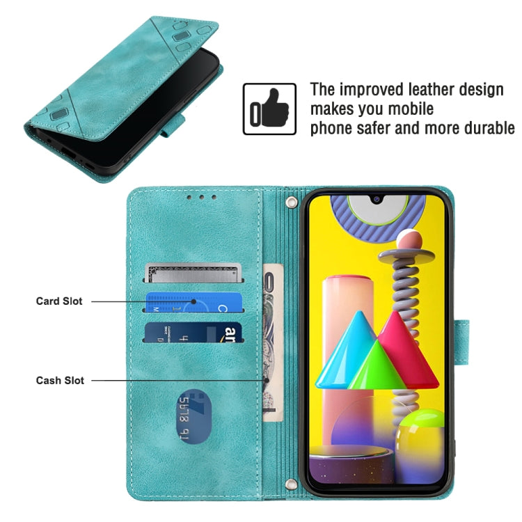 For Samsung Galaxy M31 / F41 / M21s Skin-feel Embossed Leather Phone Case