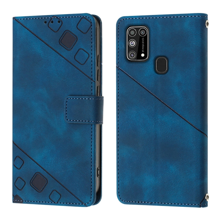 For Samsung Galaxy M31 / F41 / M21s Skin-feel Embossed Leather Phone Case