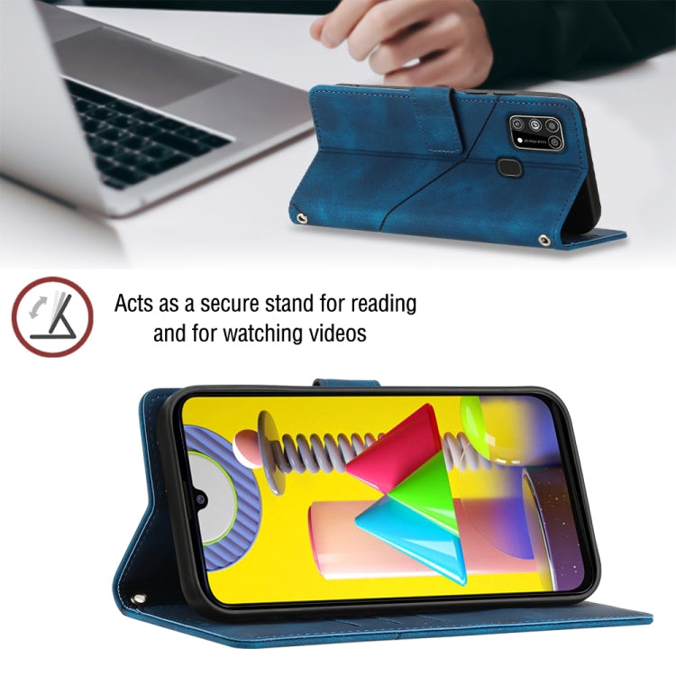 For Samsung Galaxy M31 / F41 / M21s Skin-feel Embossed Leather Phone Case