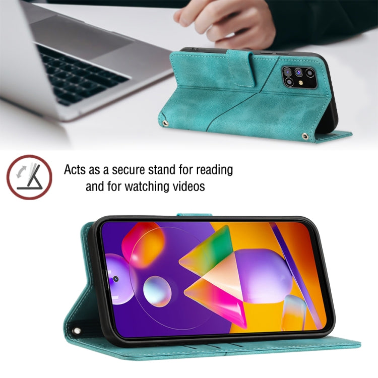 For Samsung Galaxy M31s Skin-feel Embossed Leather Phone Case