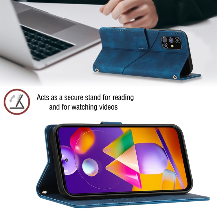For Samsung Galaxy M31s Skin-feel Embossed Leather Phone Case