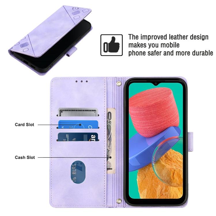 For Samsung Galaxy M33 5G Global Skin-feel Embossed Leather Phone Case