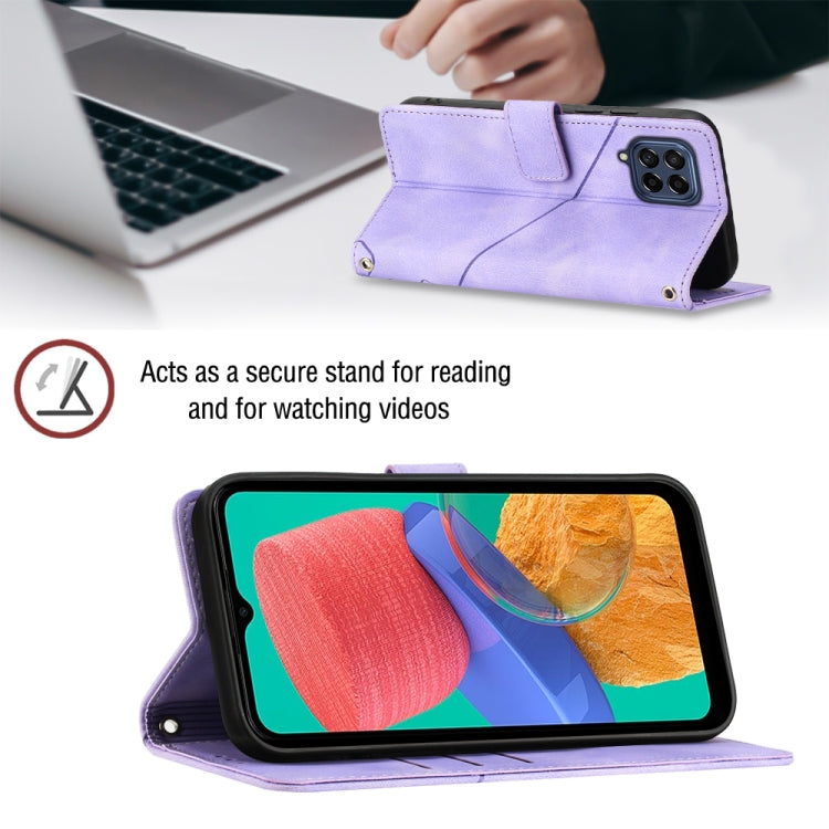 For Samsung Galaxy M33 5G Global Skin-feel Embossed Leather Phone Case