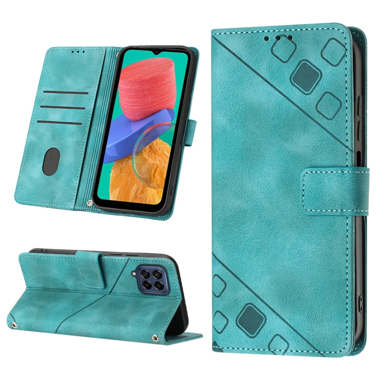 For Samsung Galaxy M33 5G Global Skin-feel Embossed Leather Phone Case