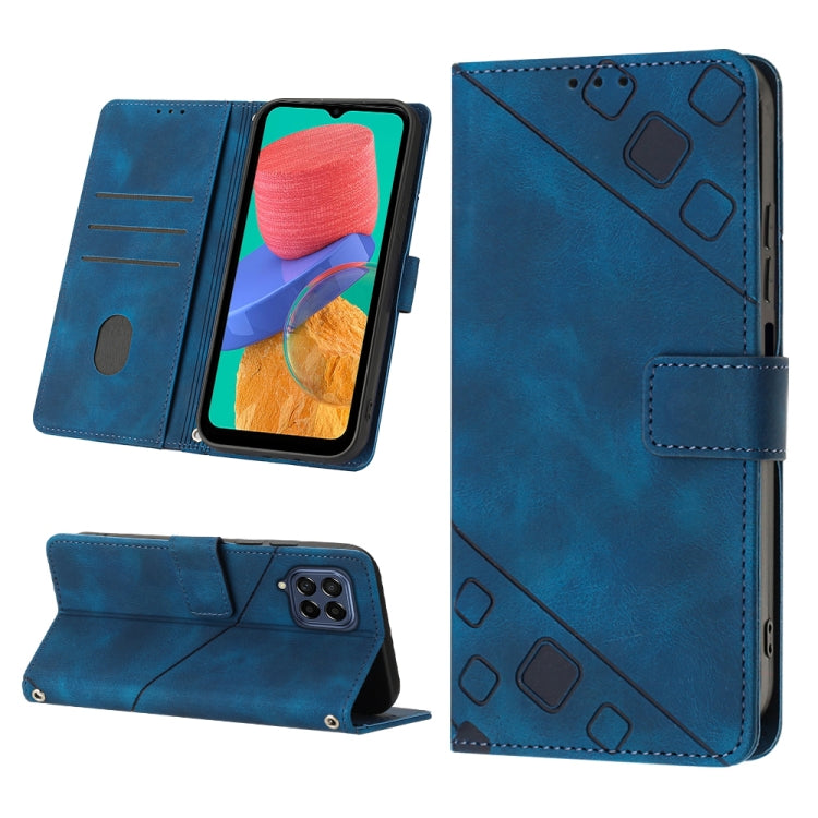 For Samsung Galaxy M33 5G Global Skin-feel Embossed Leather Phone Case