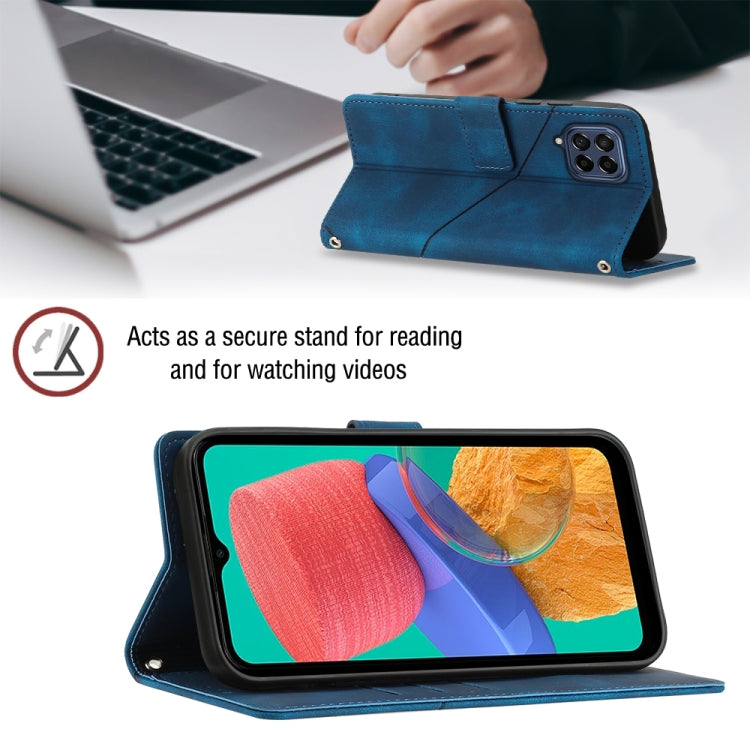 For Samsung Galaxy M33 5G Global Skin-feel Embossed Leather Phone Case