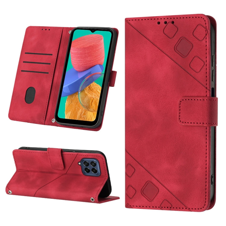 For Samsung Galaxy M33 5G Global Skin-feel Embossed Leather Phone Case