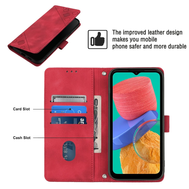 For Samsung Galaxy M33 5G Global Skin-feel Embossed Leather Phone Case
