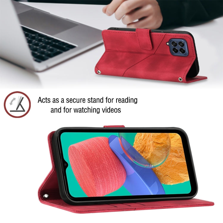 For Samsung Galaxy M33 5G Global Skin-feel Embossed Leather Phone Case