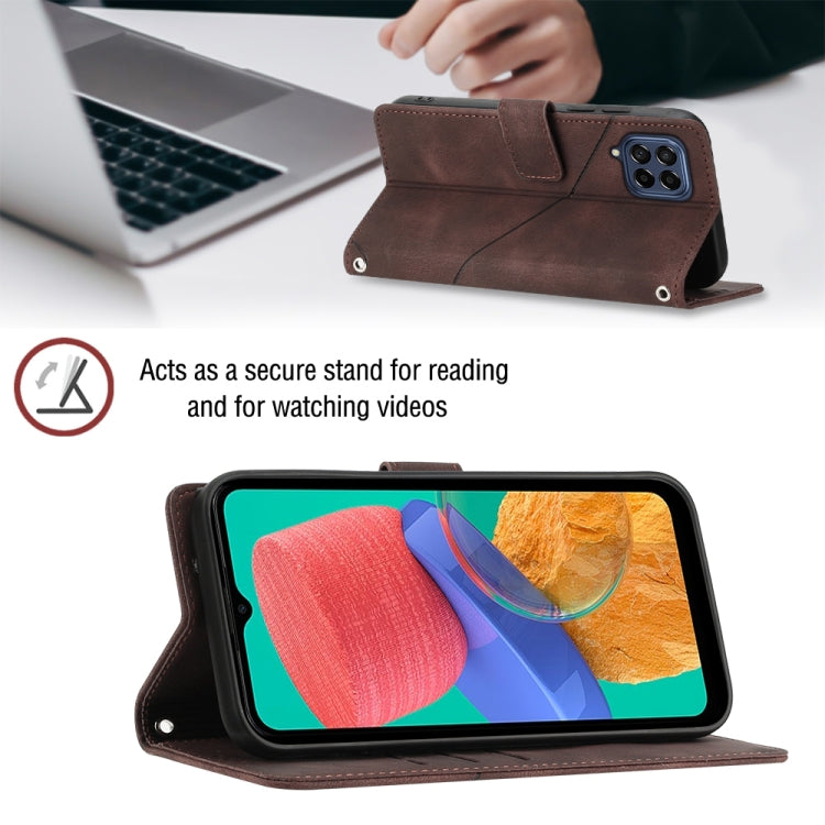 For Samsung Galaxy M33 5G Global Skin-feel Embossed Leather Phone Case