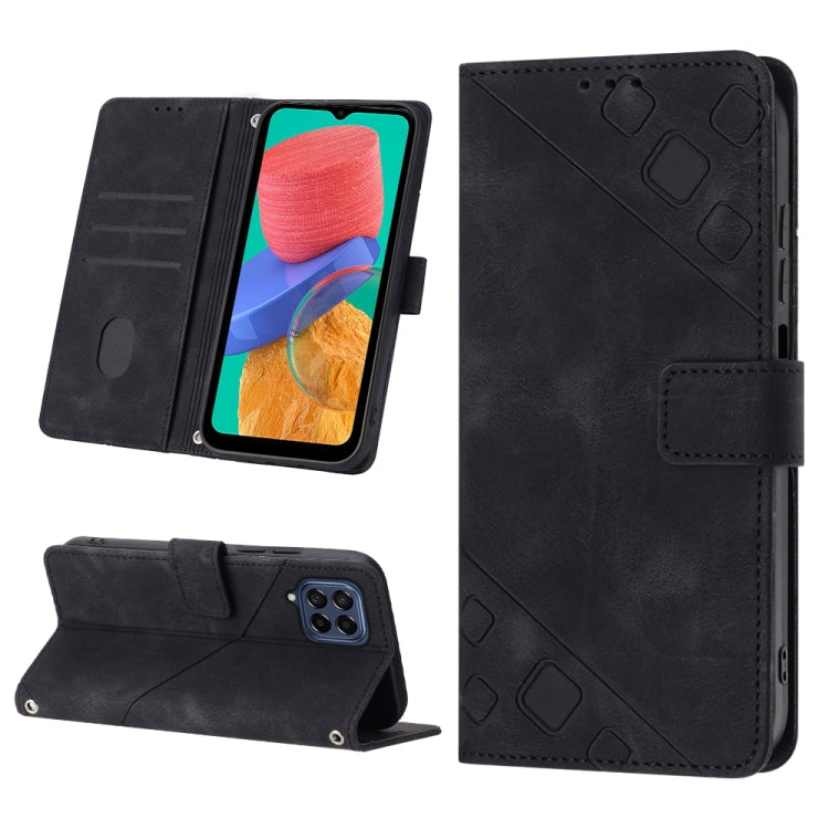For Samsung Galaxy M33 5G Global Skin-feel Embossed Leather Phone Case