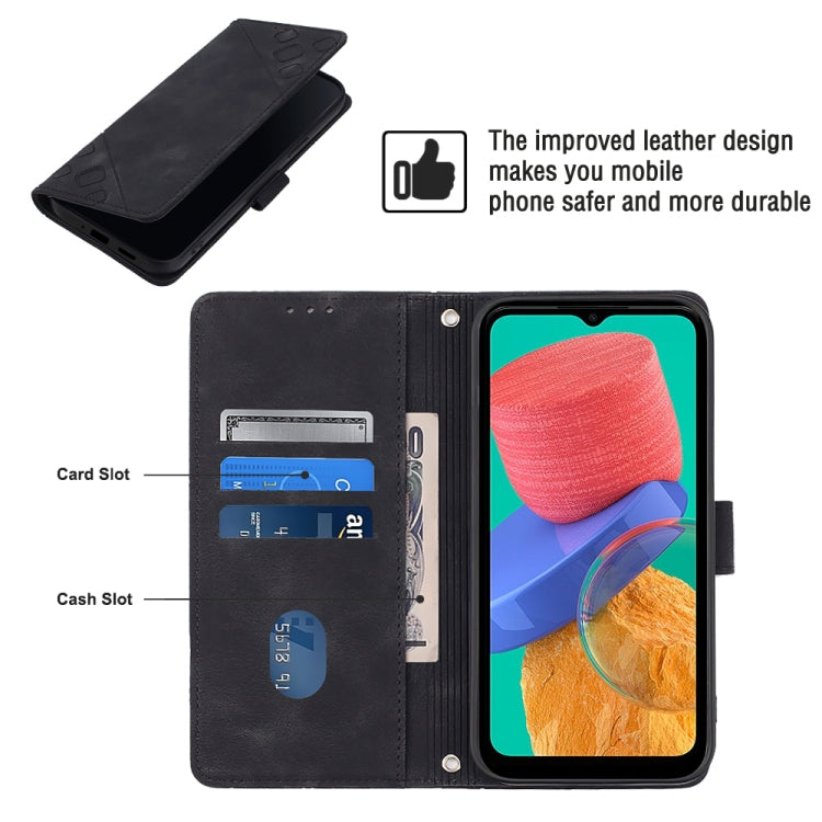 For Samsung Galaxy M33 5G Global Skin-feel Embossed Leather Phone Case