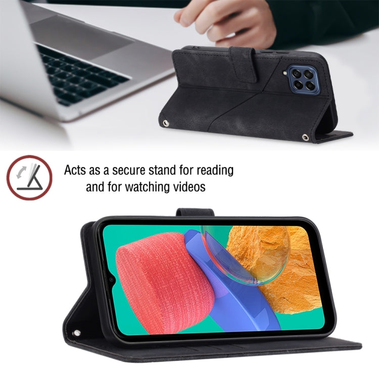 For Samsung Galaxy M33 5G Global Skin-feel Embossed Leather Phone Case