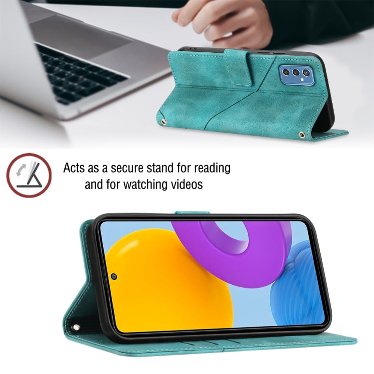 For Samsung Galaxy M52 5G Skin-feel Embossed Leather Phone Case