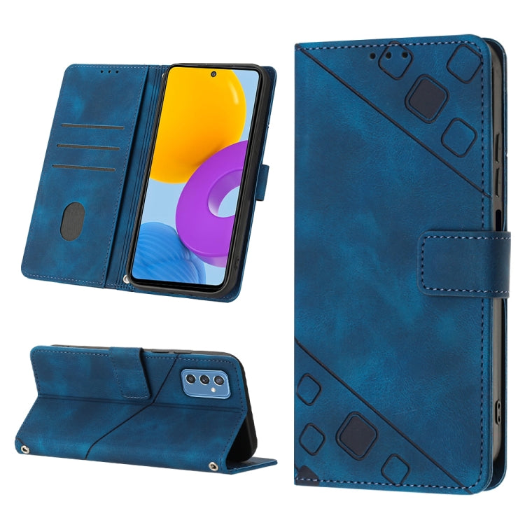 For Samsung Galaxy M52 5G Skin-feel Embossed Leather Phone Case