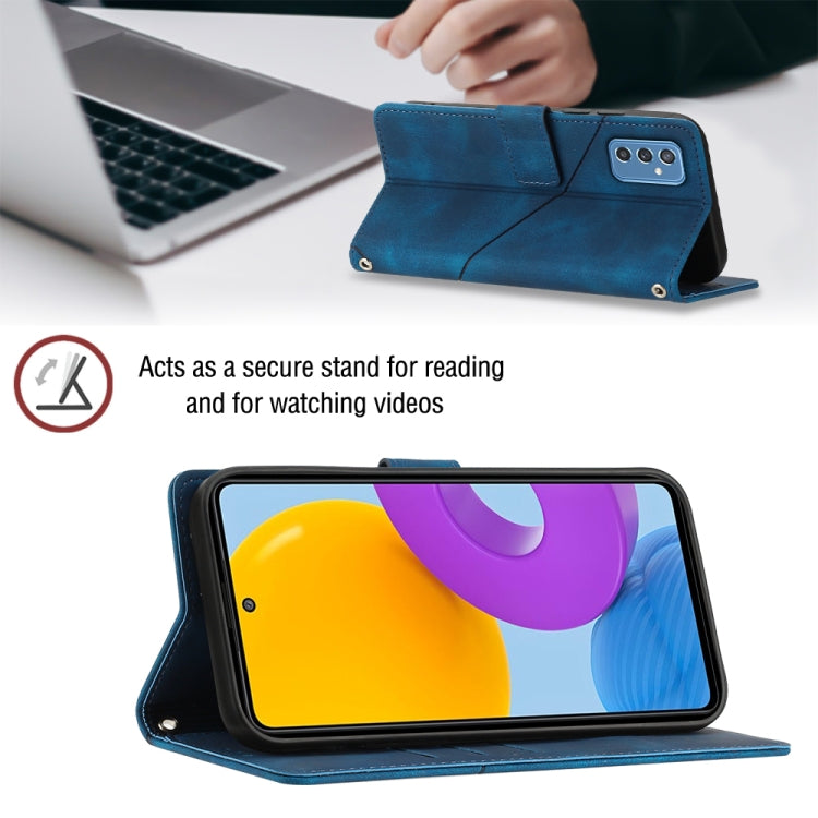 For Samsung Galaxy M52 5G Skin-feel Embossed Leather Phone Case