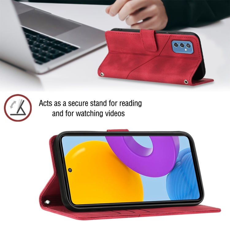 For Samsung Galaxy M52 5G Skin-feel Embossed Leather Phone Case