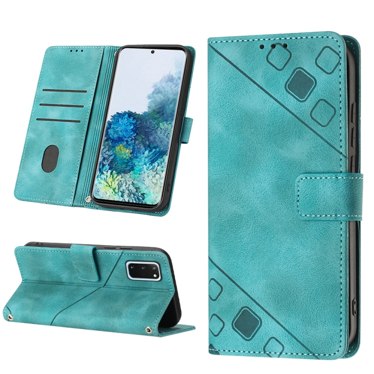 For Samsung Galaxy S20 Skin-feel Embossed Leather Phone Case