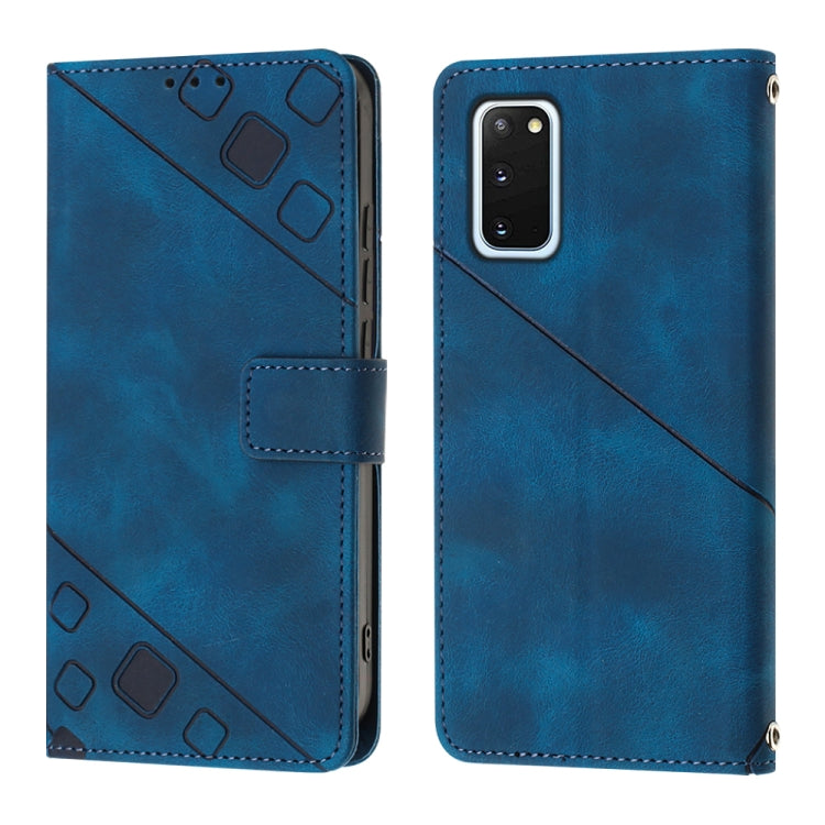 For Samsung Galaxy S20 Skin-feel Embossed Leather Phone Case