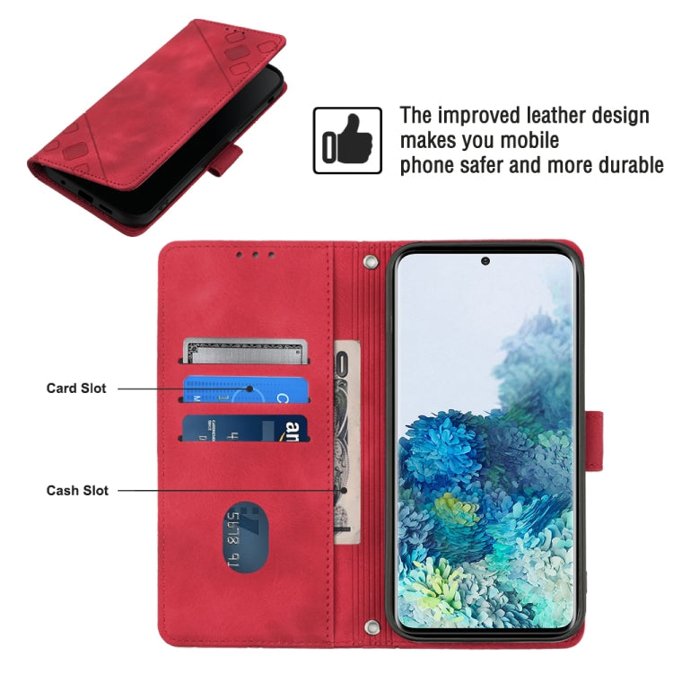 For Samsung Galaxy S20 Skin-feel Embossed Leather Phone Case
