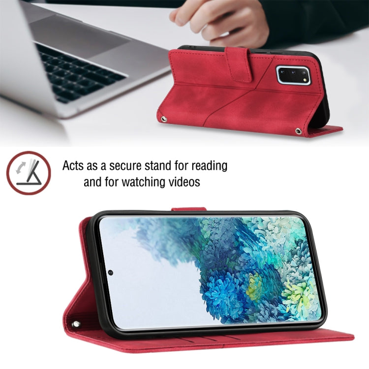 For Samsung Galaxy S20 Skin-feel Embossed Leather Phone Case