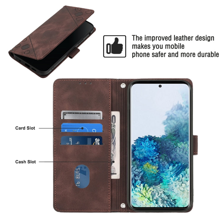 For Samsung Galaxy S20 Skin-feel Embossed Leather Phone Case