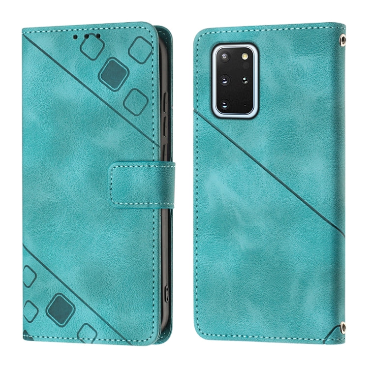 For Samsung Galaxy S20+ Skin-feel Embossed Leather Phone Case