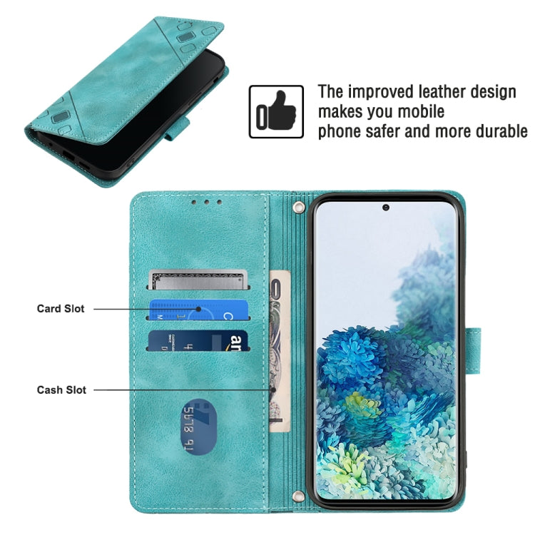 For Samsung Galaxy S20+ Skin-feel Embossed Leather Phone Case