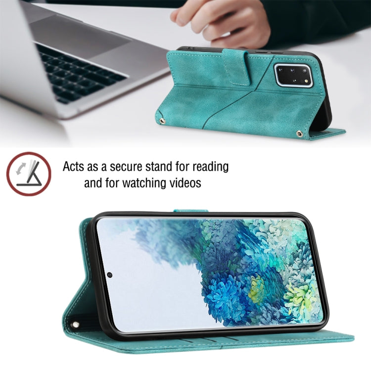 For Samsung Galaxy S20+ Skin-feel Embossed Leather Phone Case