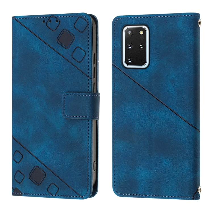 For Samsung Galaxy S20+ Skin-feel Embossed Leather Phone Case
