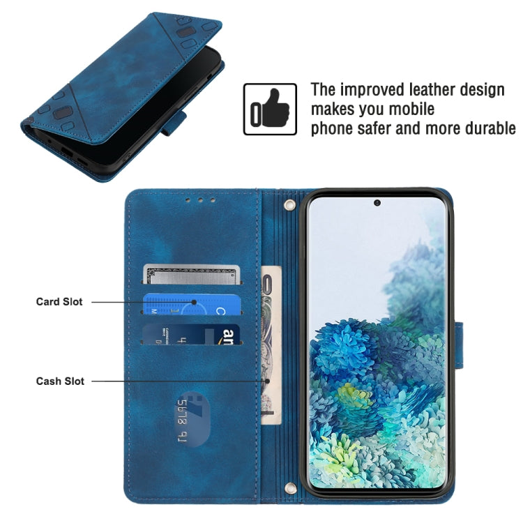 For Samsung Galaxy S20+ Skin-feel Embossed Leather Phone Case