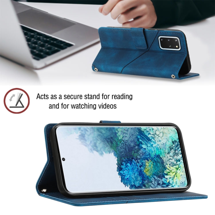 For Samsung Galaxy S20+ Skin-feel Embossed Leather Phone Case