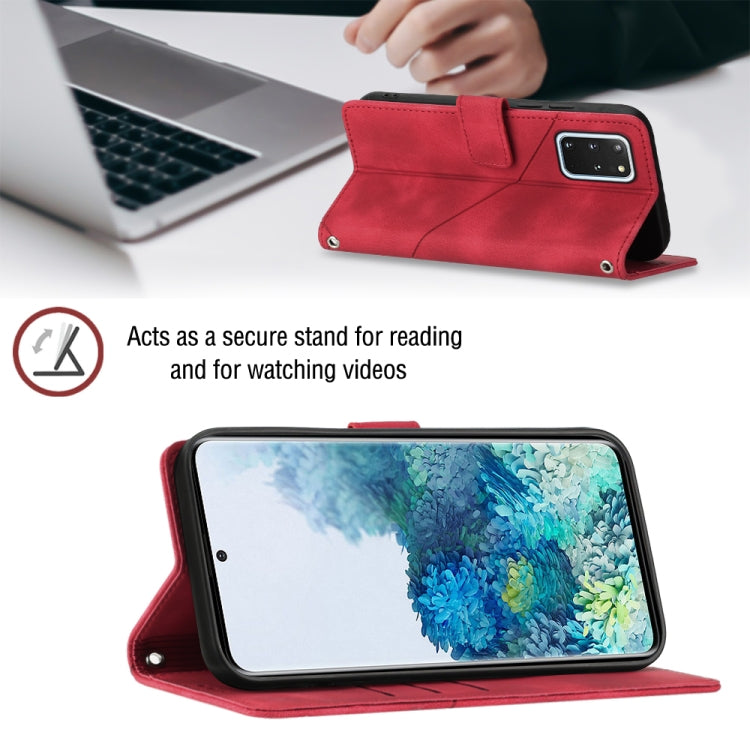 For Samsung Galaxy S20+ Skin-feel Embossed Leather Phone Case