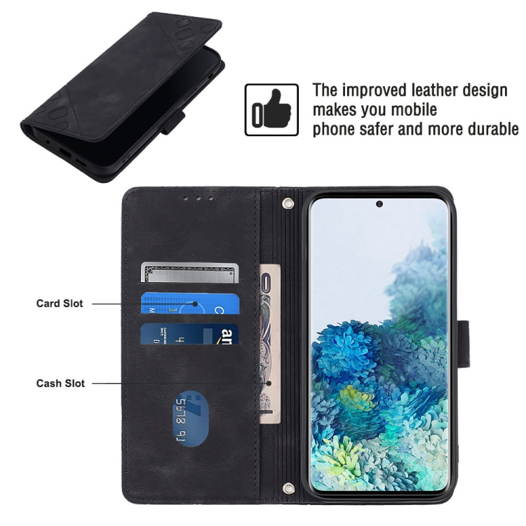 For Samsung Galaxy S20+ Skin-feel Embossed Leather Phone Case