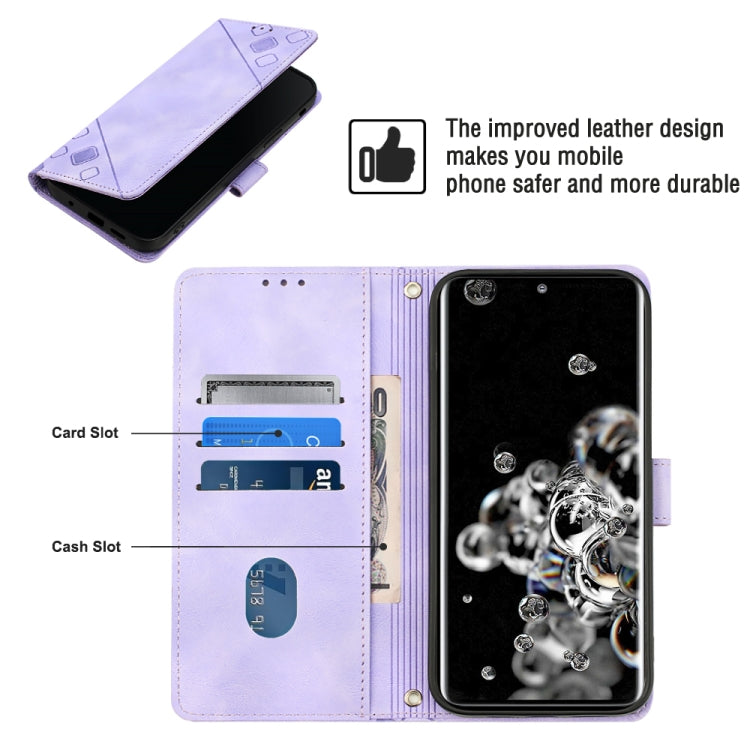 For Samsung Galaxy S20 Ultra Skin-feel Embossed Leather Phone Case