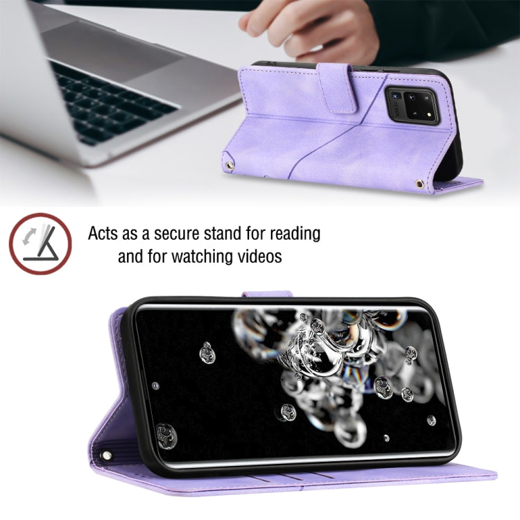 For Samsung Galaxy S20 Ultra Skin-feel Embossed Leather Phone Case