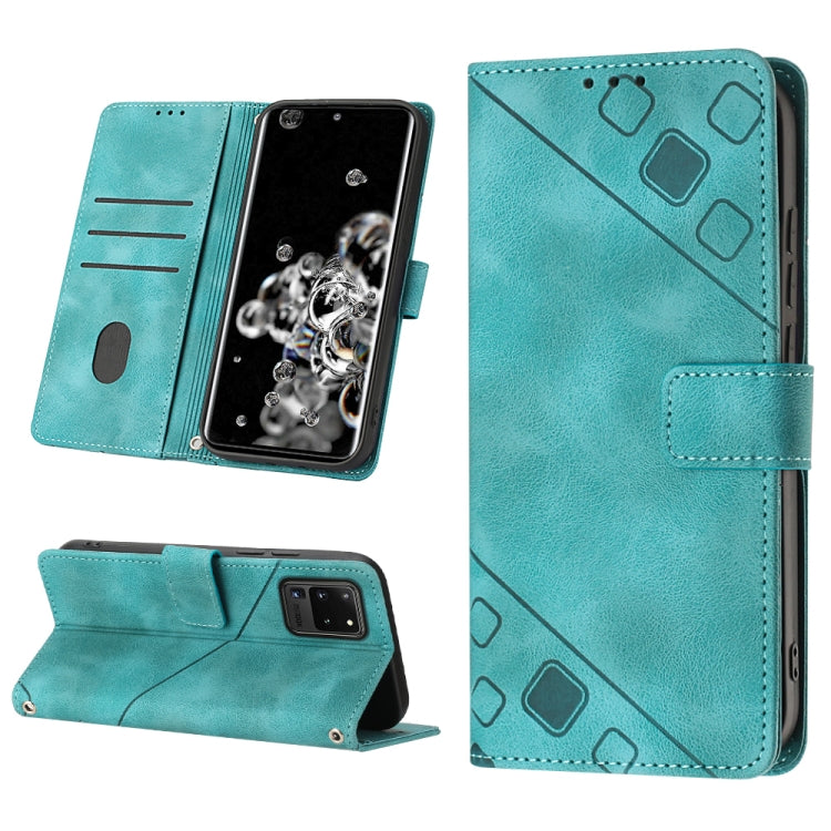 For Samsung Galaxy S20 Ultra Skin-feel Embossed Leather Phone Case