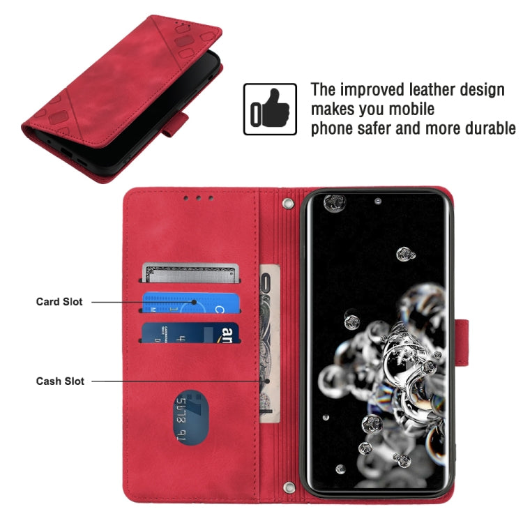 For Samsung Galaxy S20 Ultra Skin-feel Embossed Leather Phone Case