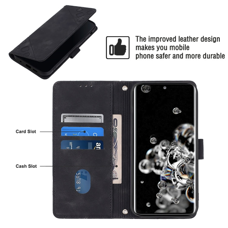 For Samsung Galaxy S20 Ultra Skin-feel Embossed Leather Phone Case