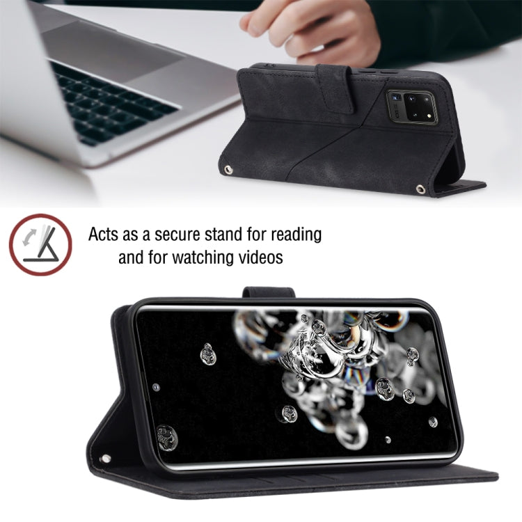 For Samsung Galaxy S20 Ultra Skin-feel Embossed Leather Phone Case