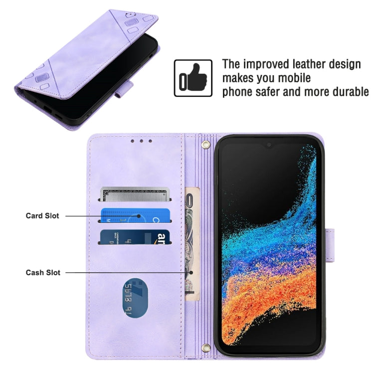 For Samsung Galaxy Xcover6 Pro Skin-feel Embossed Leather Phone Case