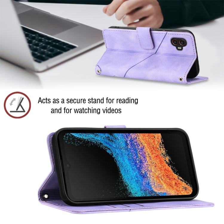 For Samsung Galaxy Xcover6 Pro Skin-feel Embossed Leather Phone Case