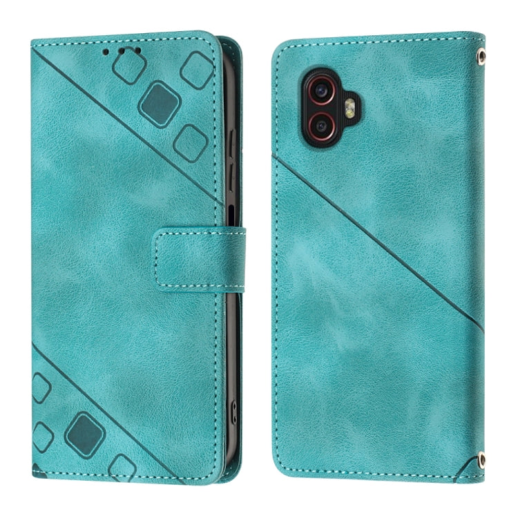 For Samsung Galaxy Xcover6 Pro Skin-feel Embossed Leather Phone Case