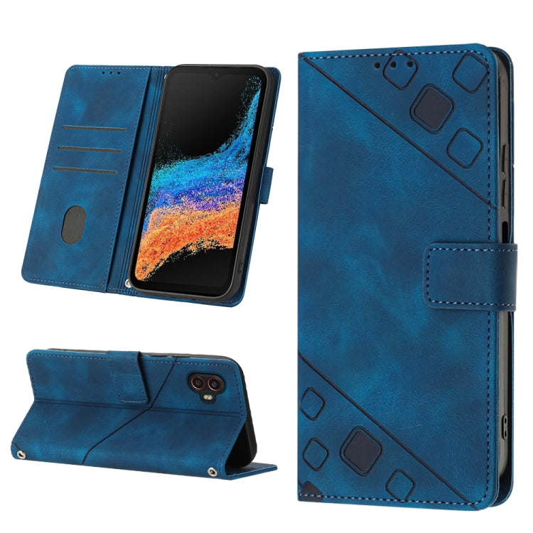 For Samsung Galaxy Xcover6 Pro Skin-feel Embossed Leather Phone Case