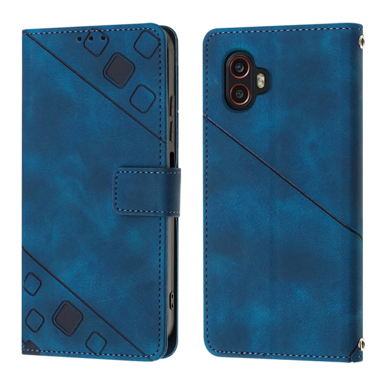 For Samsung Galaxy Xcover6 Pro Skin-feel Embossed Leather Phone Case