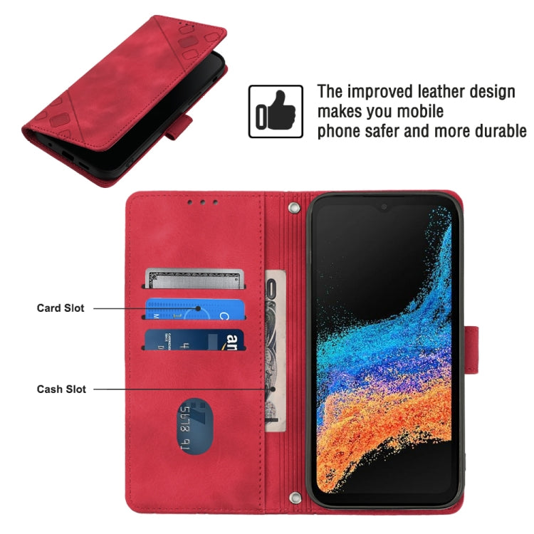 For Samsung Galaxy Xcover6 Pro Skin-feel Embossed Leather Phone Case