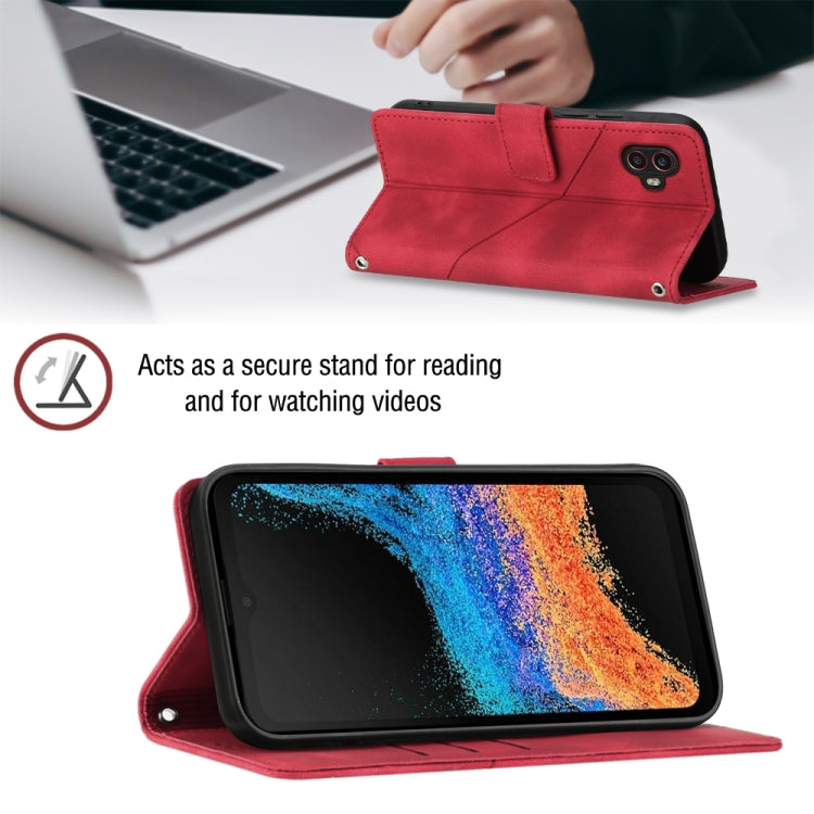 For Samsung Galaxy Xcover6 Pro Skin-feel Embossed Leather Phone Case