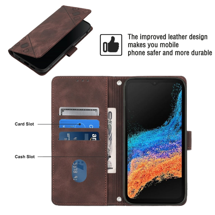 For Samsung Galaxy Xcover6 Pro Skin-feel Embossed Leather Phone Case