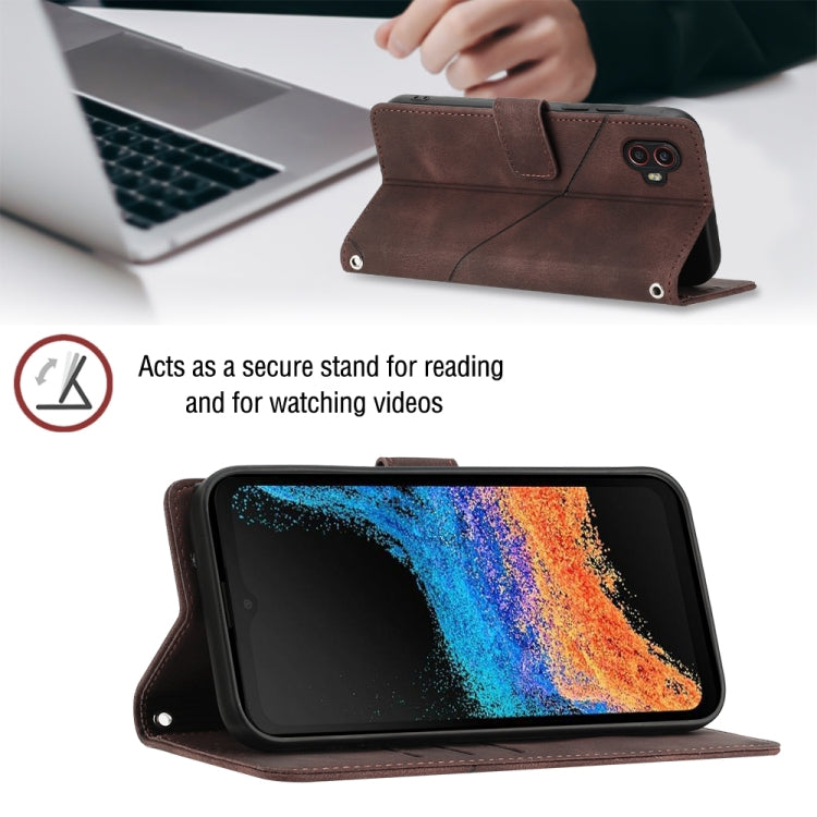 For Samsung Galaxy Xcover6 Pro Skin-feel Embossed Leather Phone Case